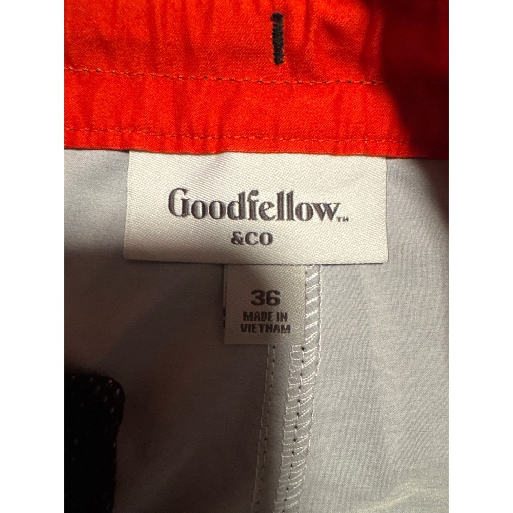 Goodfellow & Co Mens Board Shorts Black Gradient Striped Swim Trunks Size 36 - Picture 4 of 7